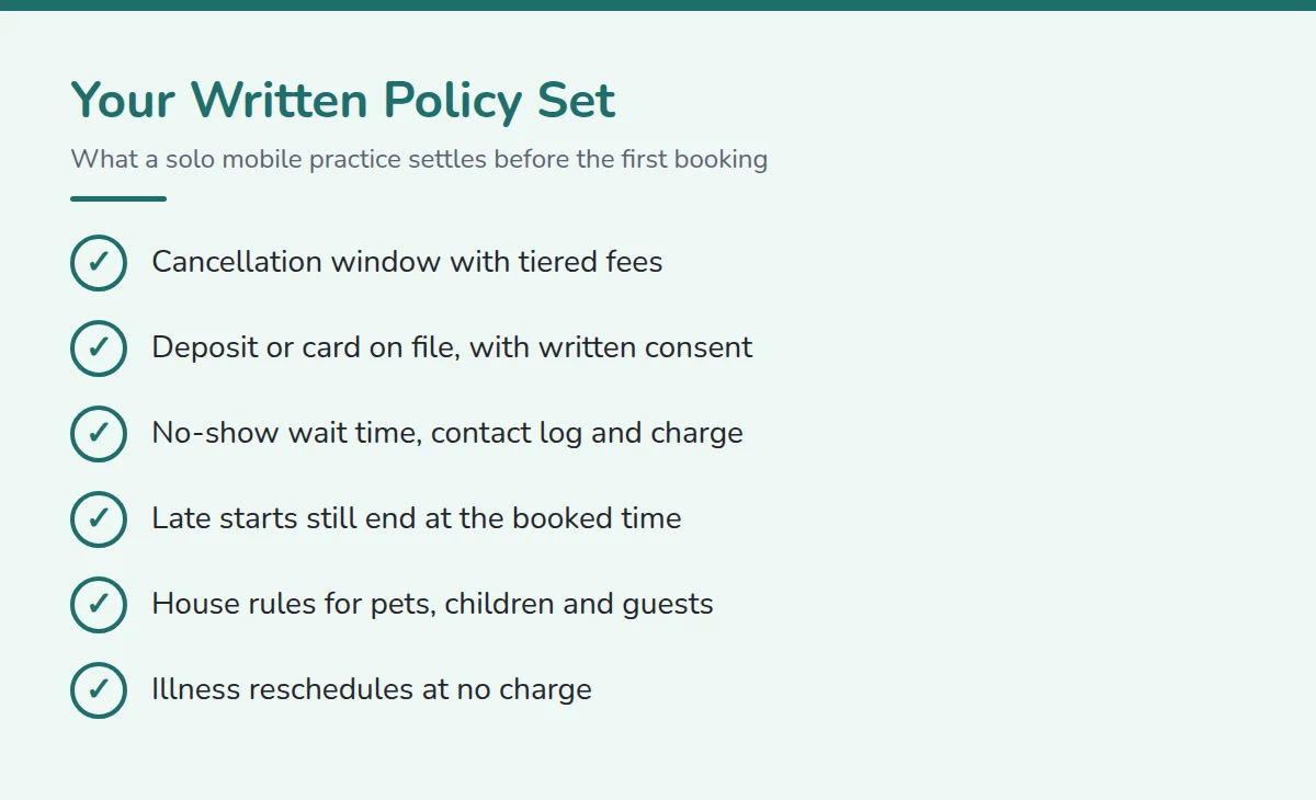 Summary card: Your Written Policy Set